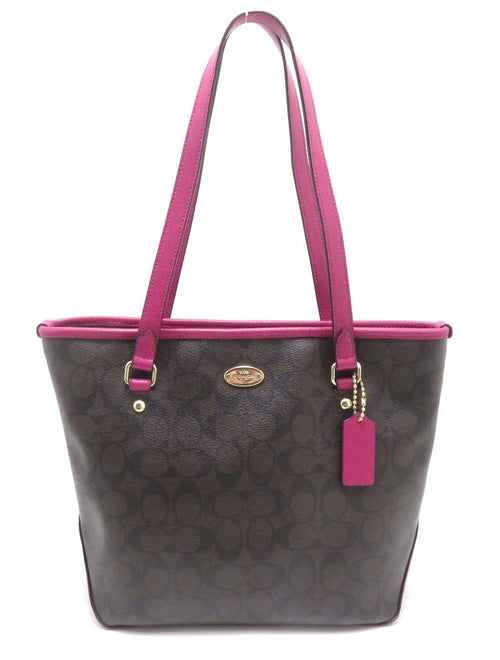 coach pink tote bag