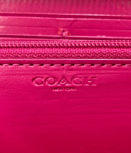 coach f54630 pink wallet condition details