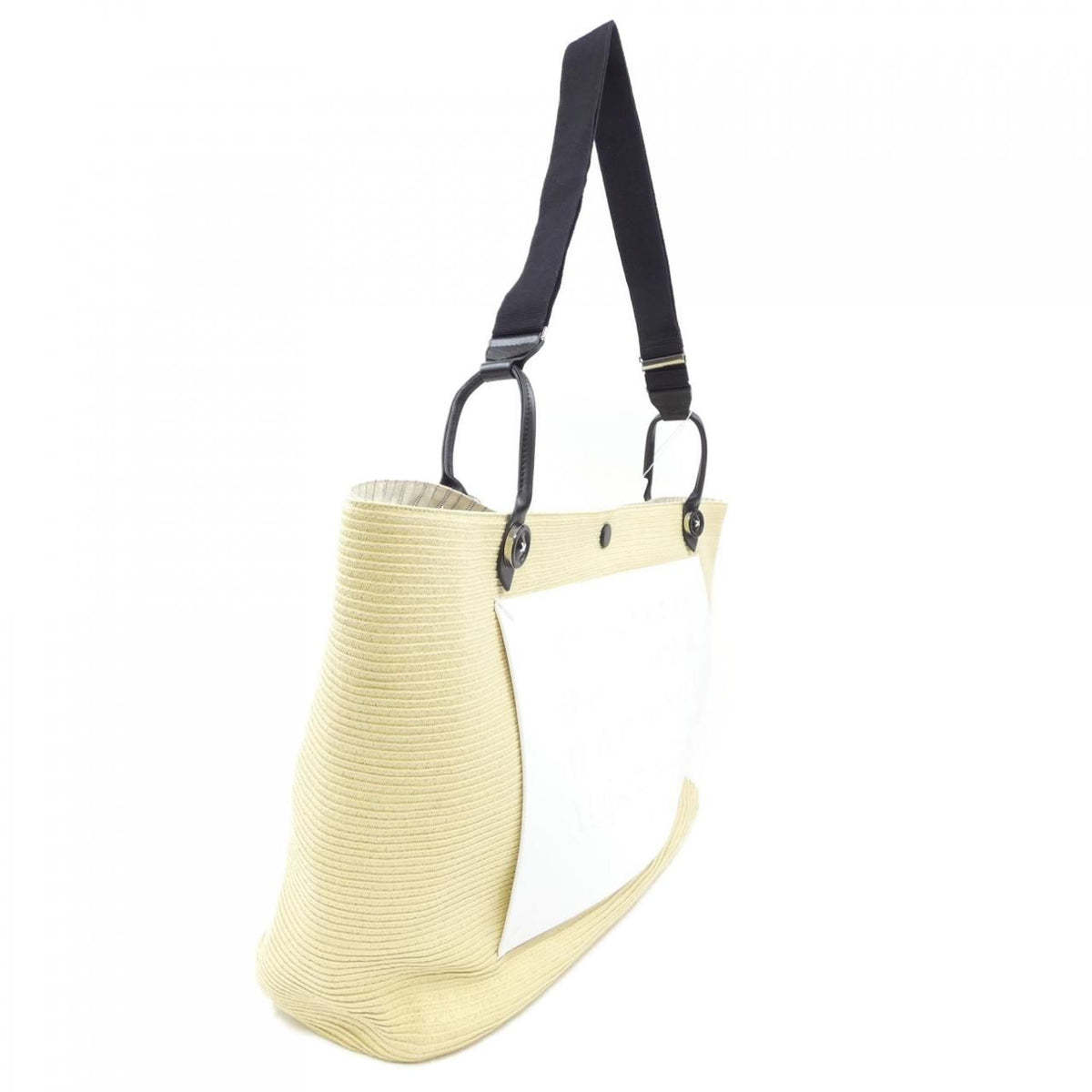 maison margiela beige handbag front view