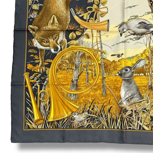 hermes grey scarf condition details