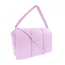 pink handbag front view
