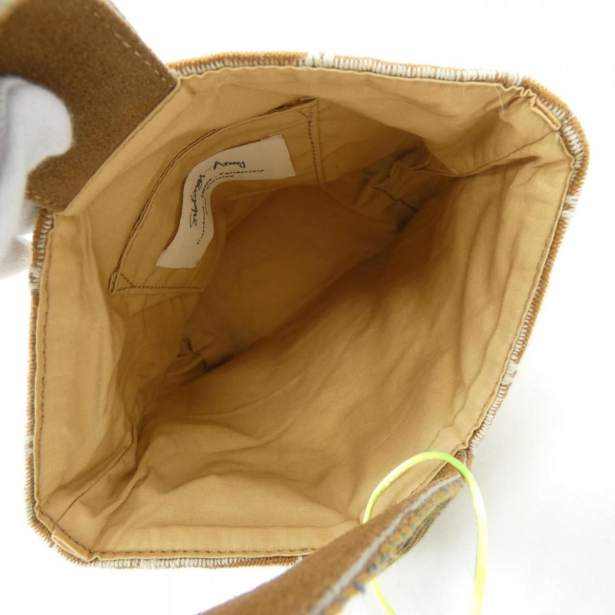 beige handbag condition details