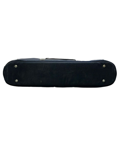 samsonite navy briefcase side view