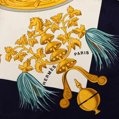 hermes navy scarf rear view