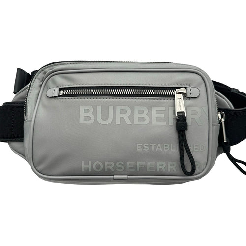 burberry london grey shoulder bag front view