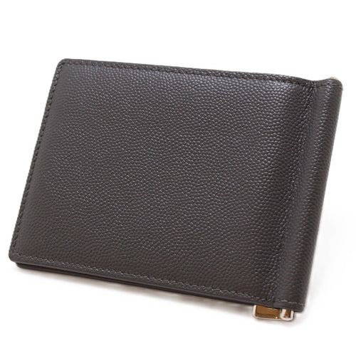 saint laurent grey wallet front view