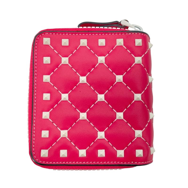 valentino pink wallet front view