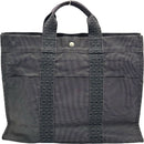 hermes grey tote bag rear view