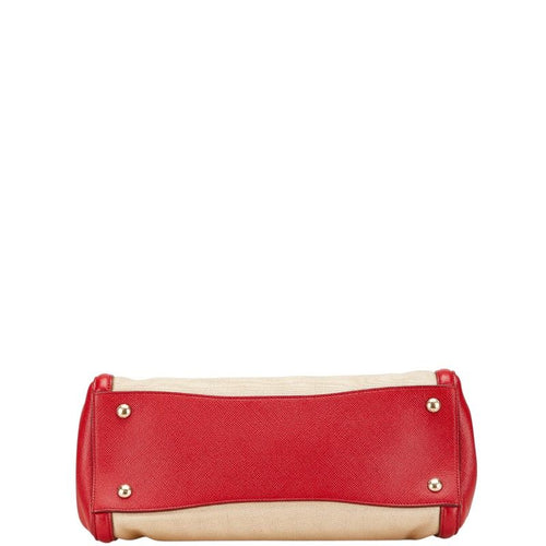 prada bn2595 beige handbag rear view