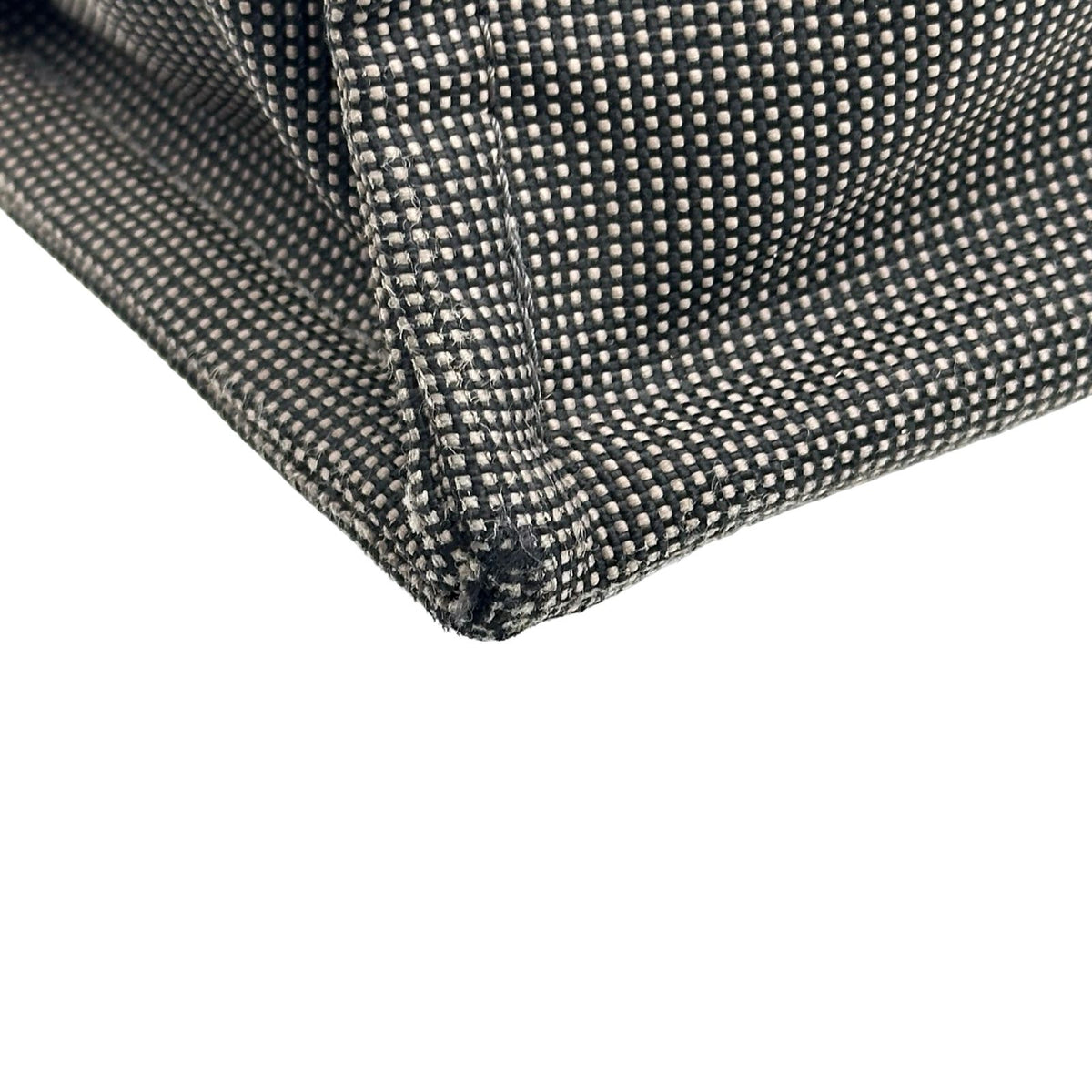 hermes grey tote bag interior details