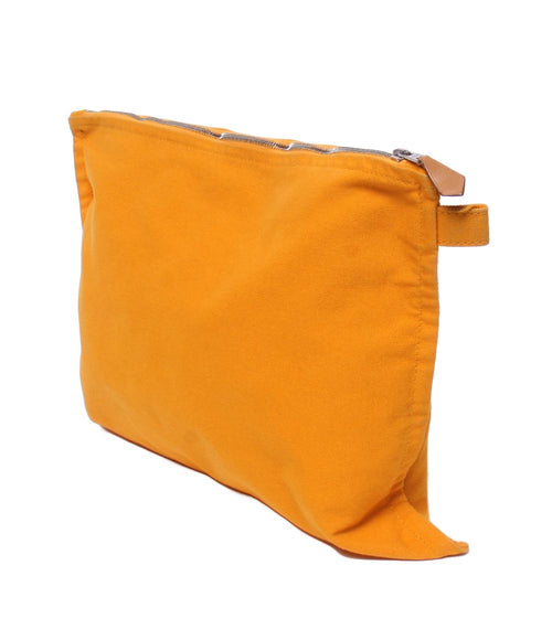 hermes orange pouch / clutch rear view