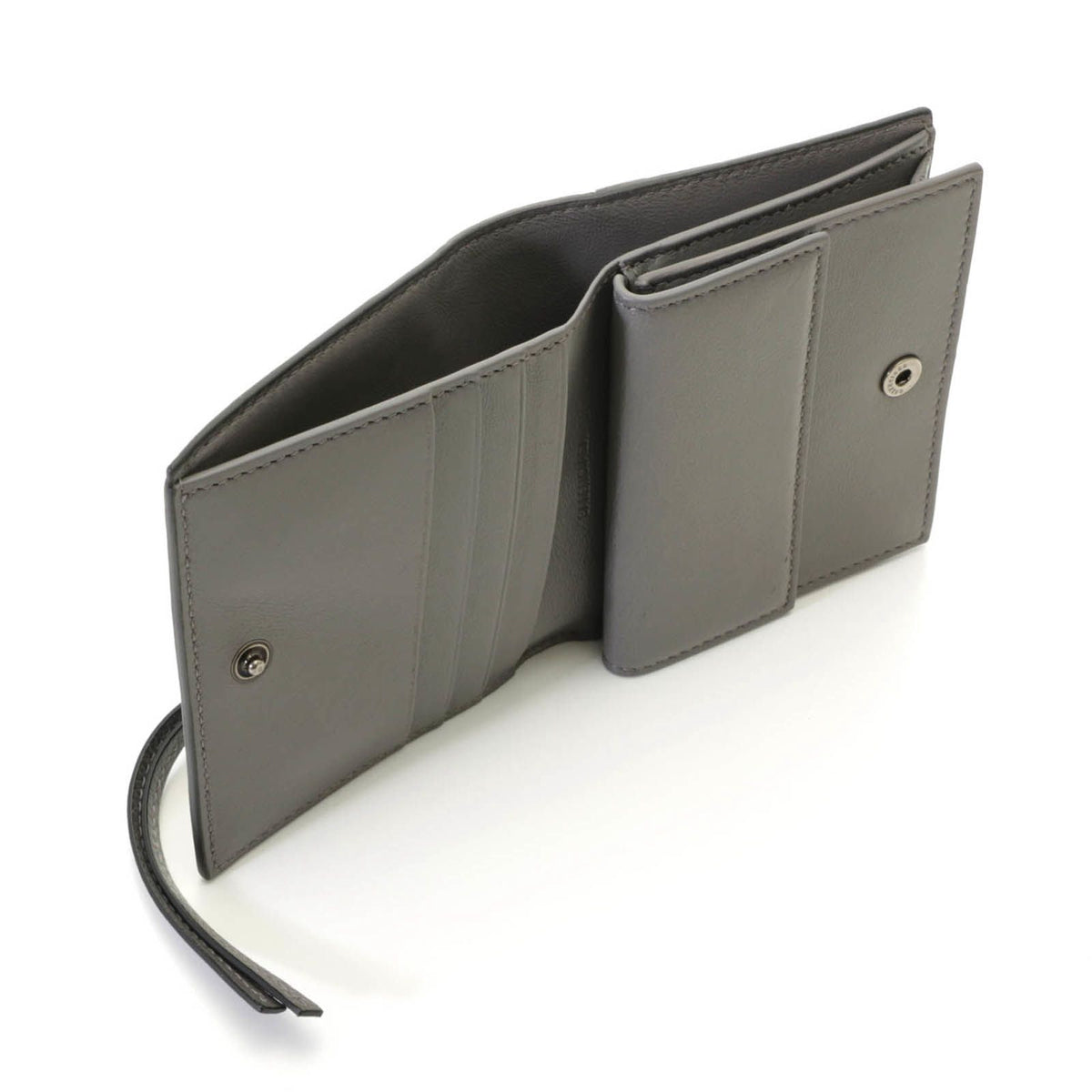 balenciaga grey wallet side view