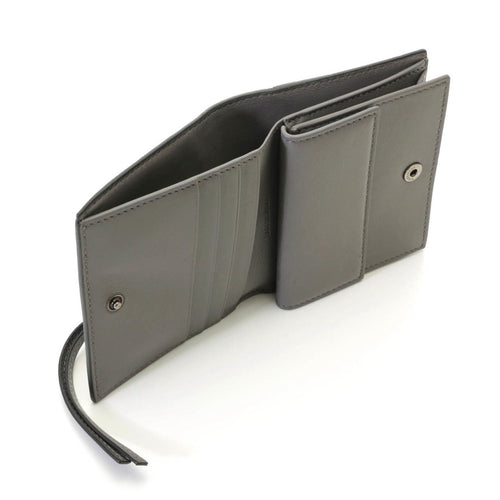 balenciaga grey wallet side view