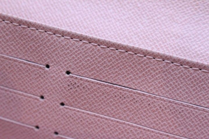 louis vuitton n60114 pink wallet markings and labels