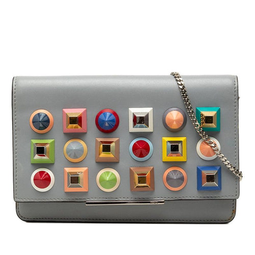 fendi 8m0346 grey shoulder bag