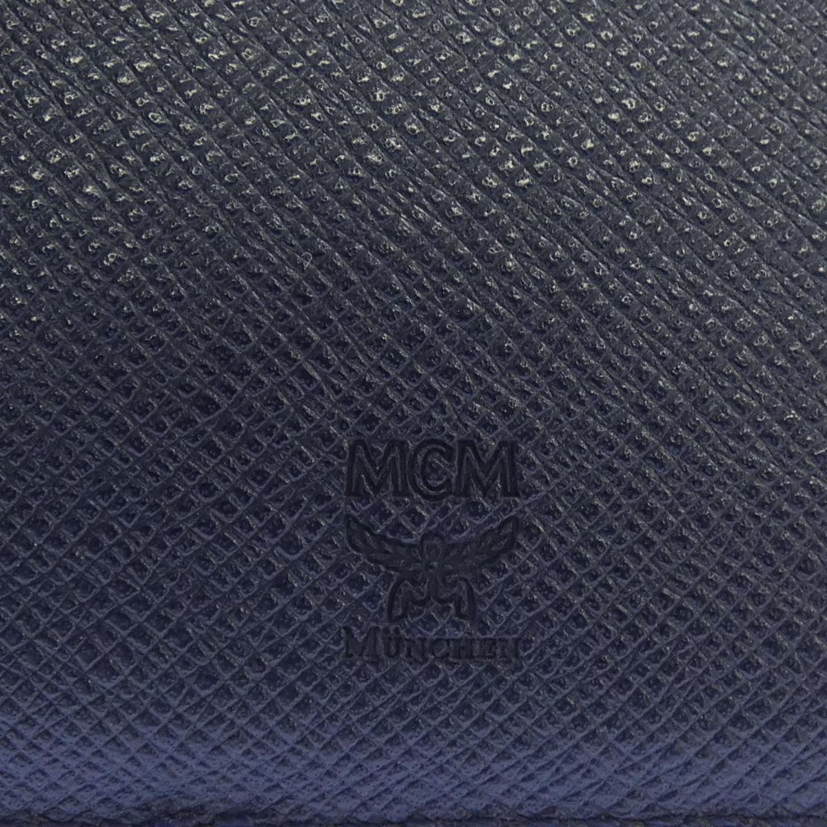 mcm navy wallet rear view