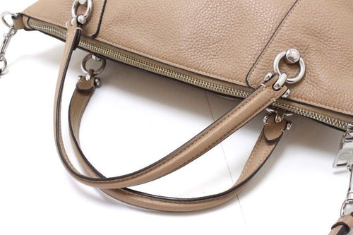 coach c6229 beige shoulder bag side view