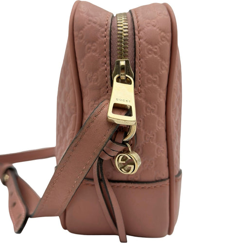 gucci pink shoulder bag side view