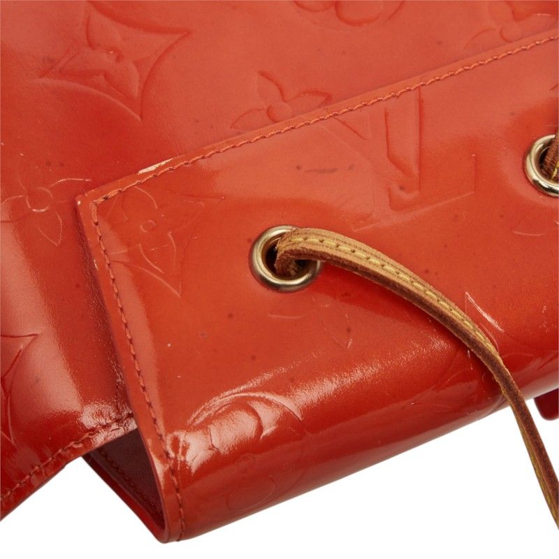 louis vuitton m91153 orange shoulder bag interior details