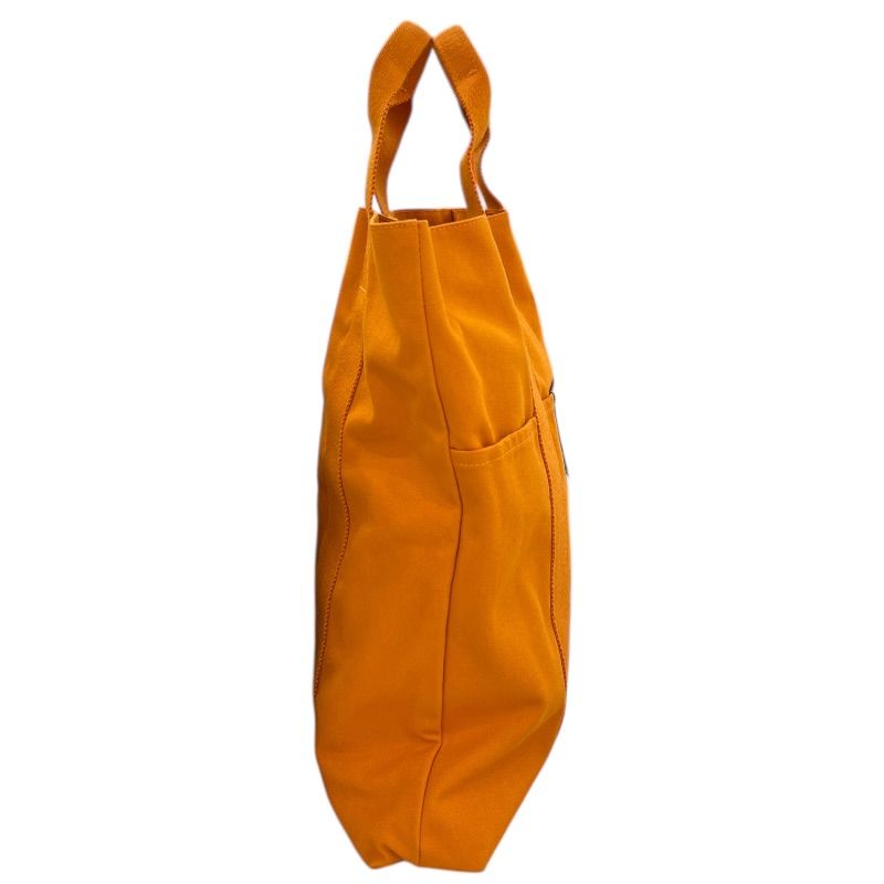 hermes orange tote bag side view