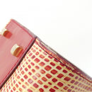 salvatore ferragamo beige / red handbag rear view