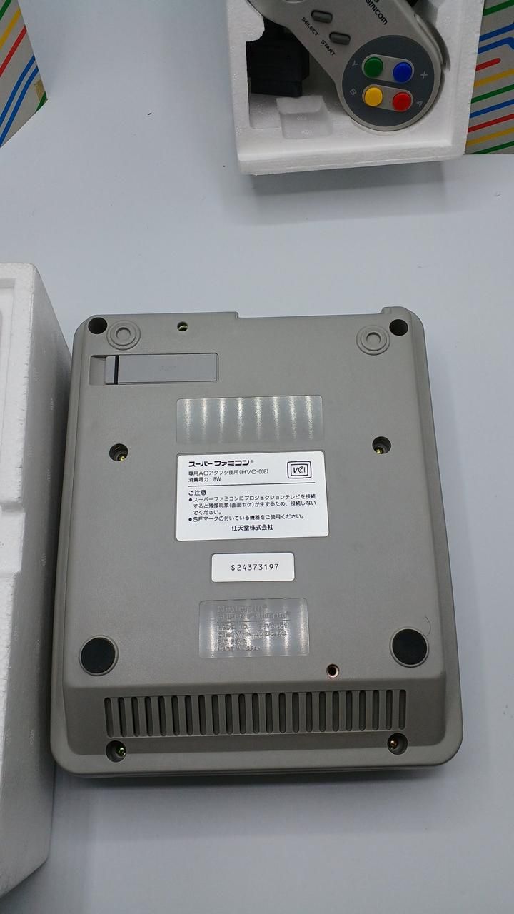 nintendo shvc-001 video game console rear view
