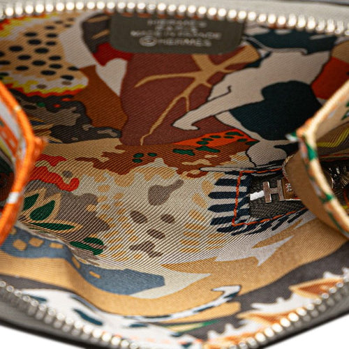 hermes grey coin purse interior details