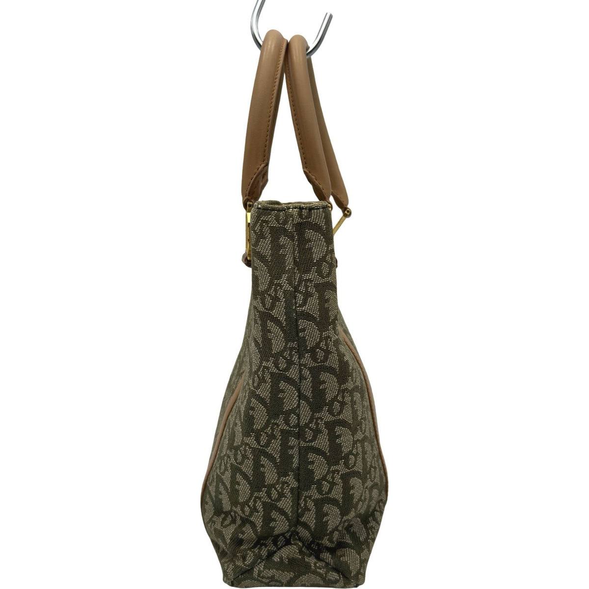 christian dior beige handbag front view