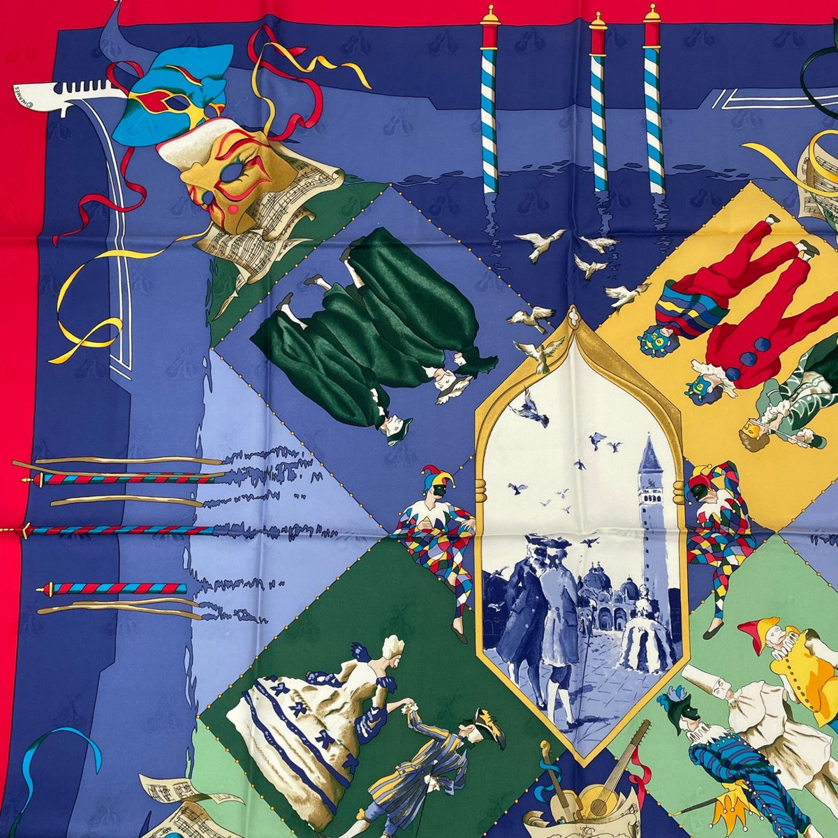 hermes scarf front view