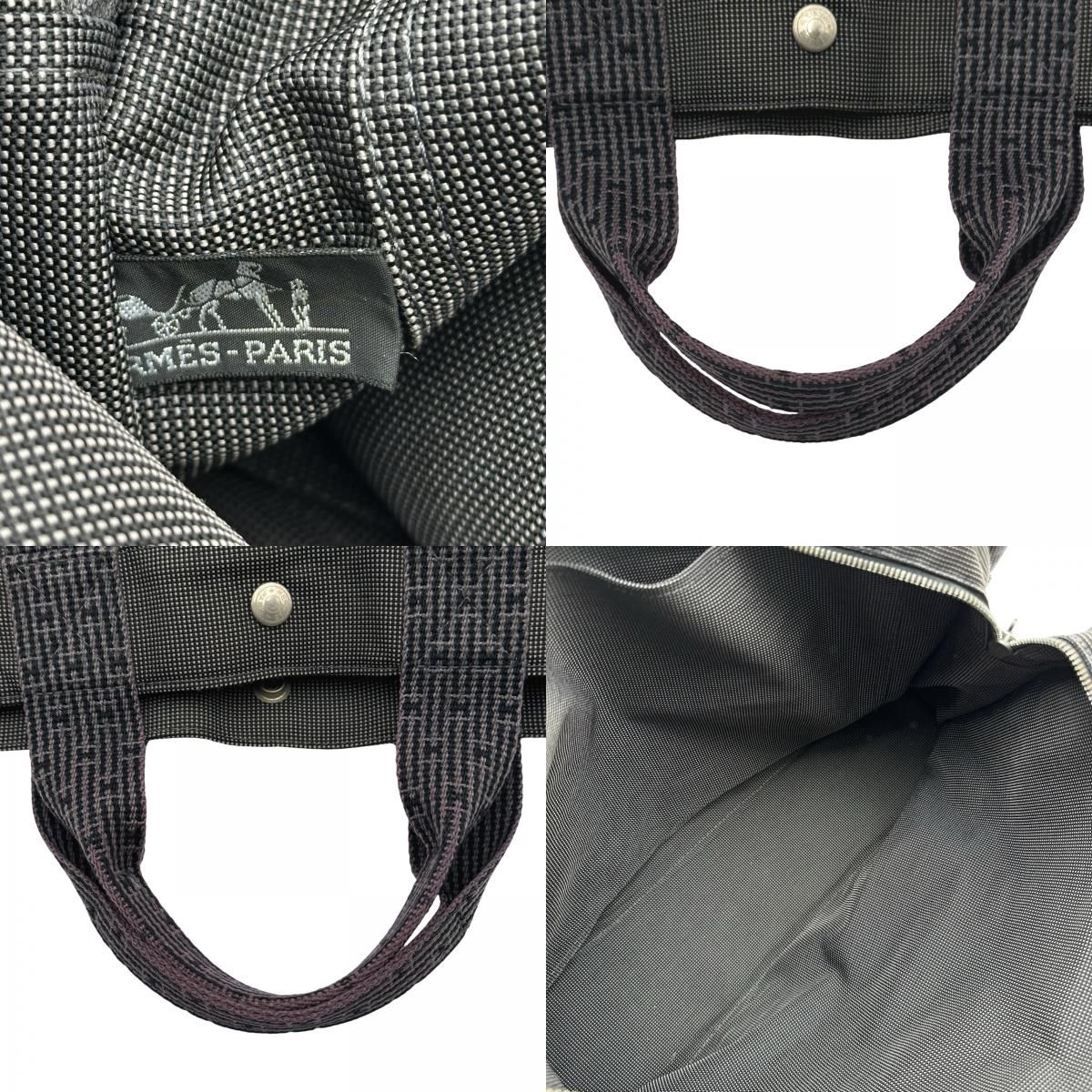 hermes grey tote bag markings and labels