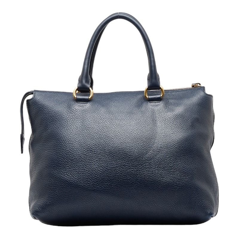 prada 1ba063 navy handbag side view
