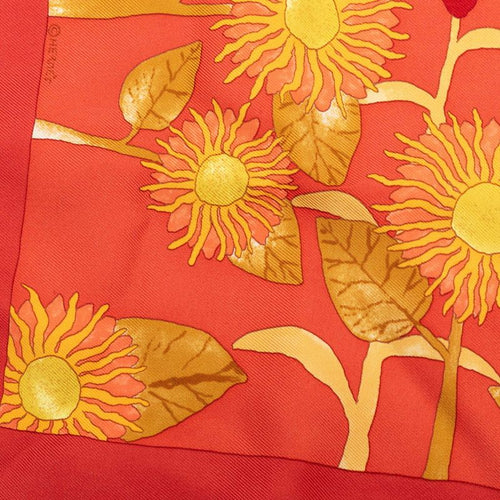 hermes orange scarf front view
