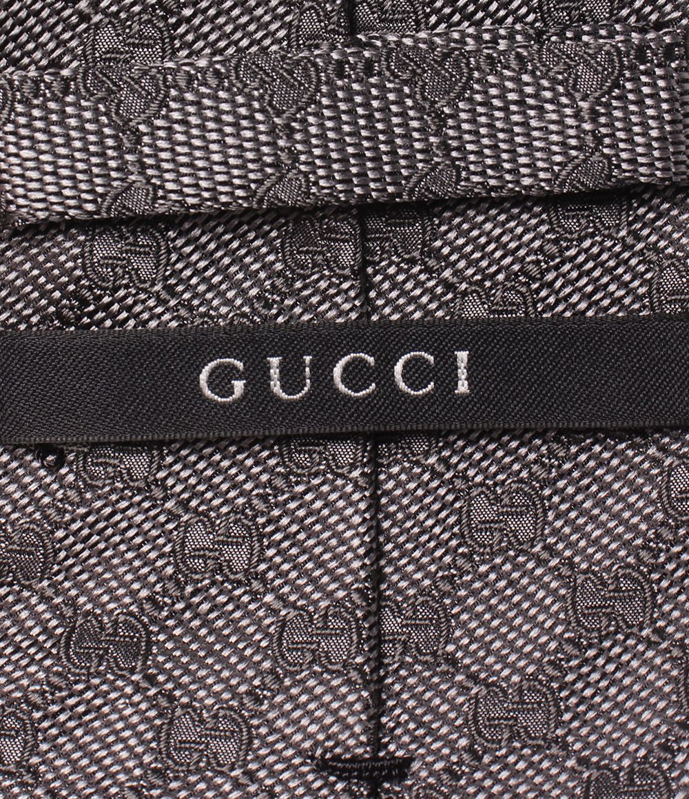 gucci grey necktie side view