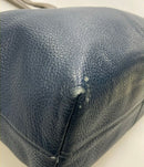 navy shoulder bag interior details