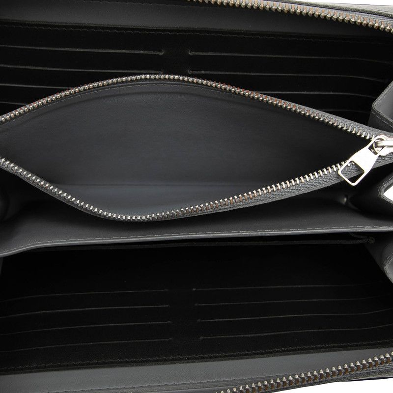 louis vuitton n63333 grey wallet side view