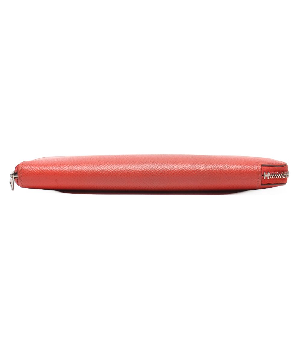 hermes orange wallet side view