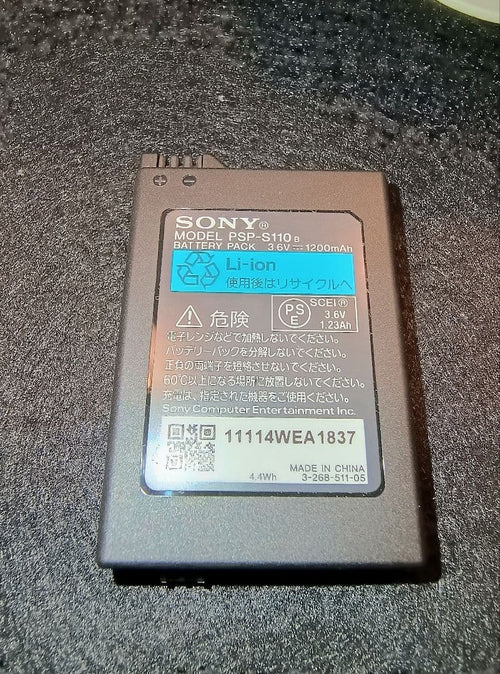 sony psp-3000 handheld console markings and labels