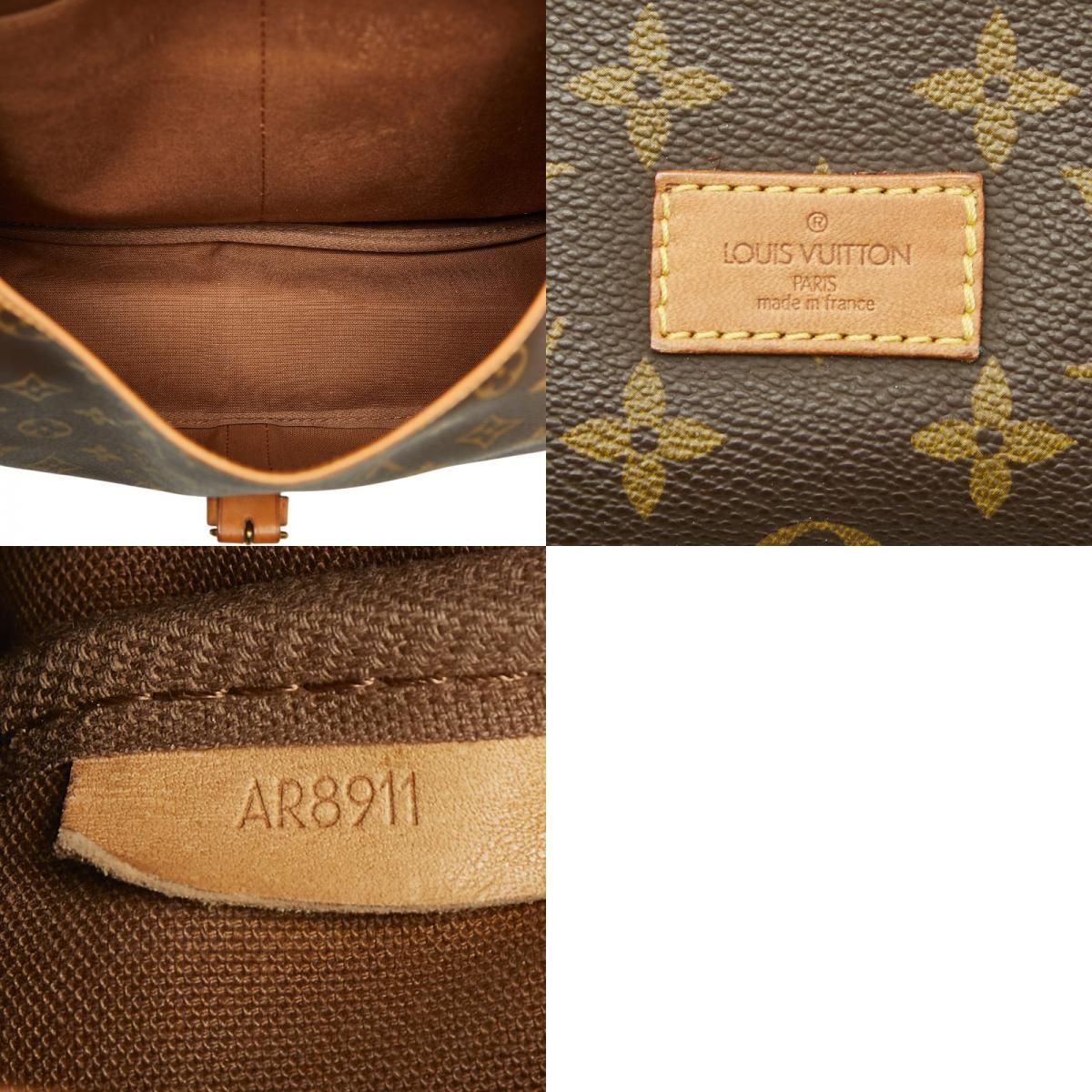 louis vuitton m42254 shoulder bag markings and labels