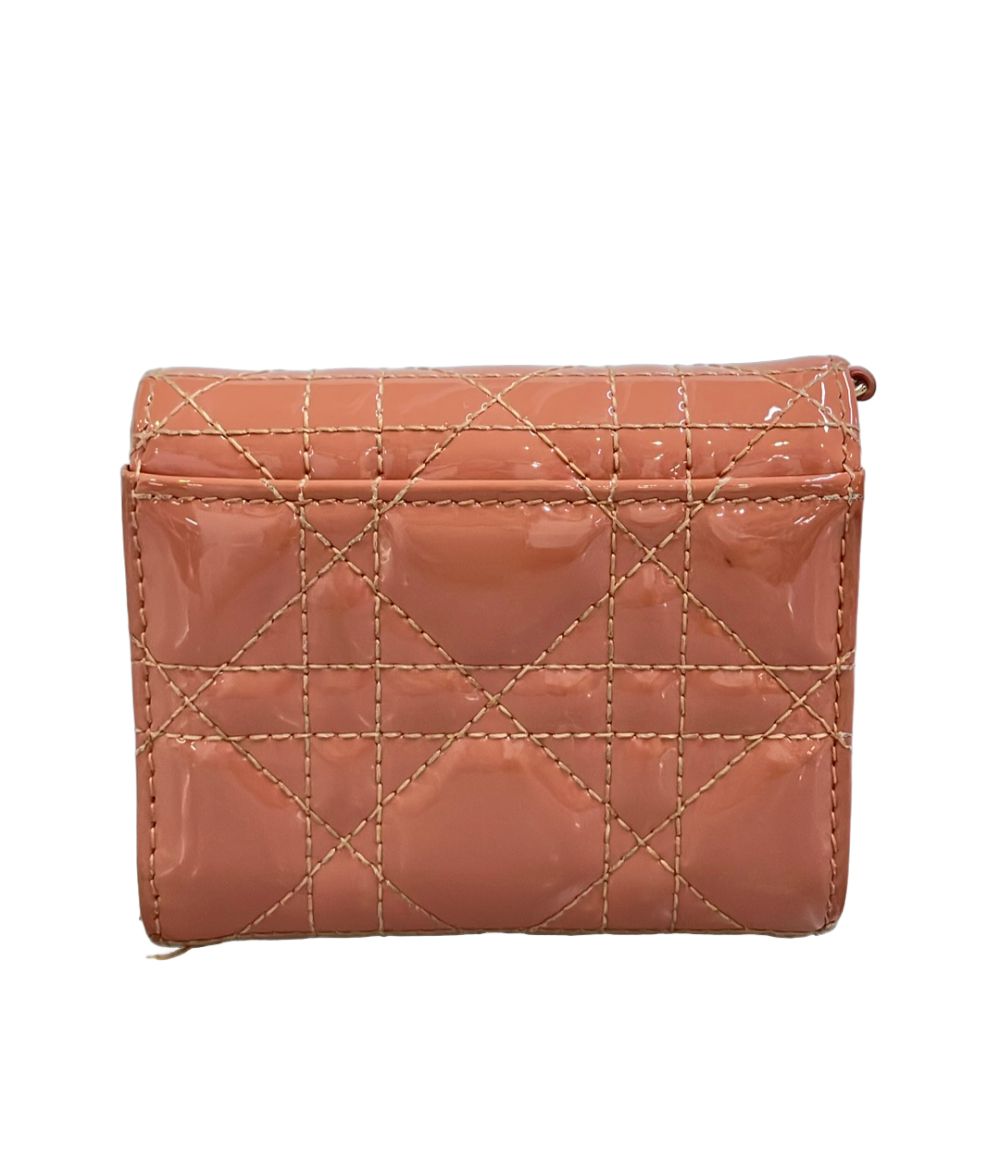 christian dior pink wallet rear view