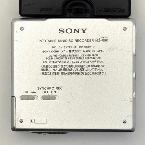 sony mz-r90 minidisc player rear view