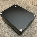 black guitar effector rear view