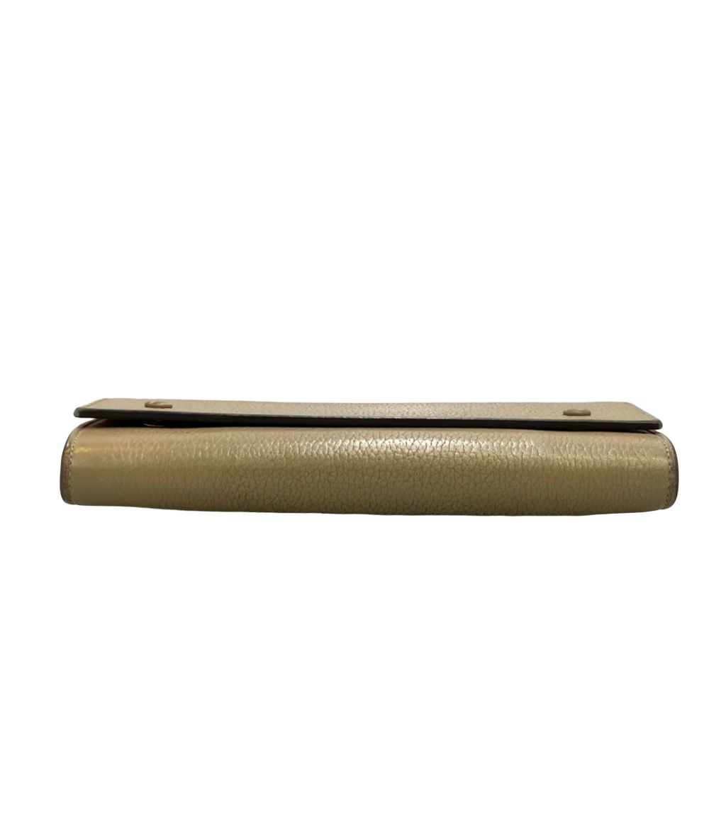 celine beige wallet side view