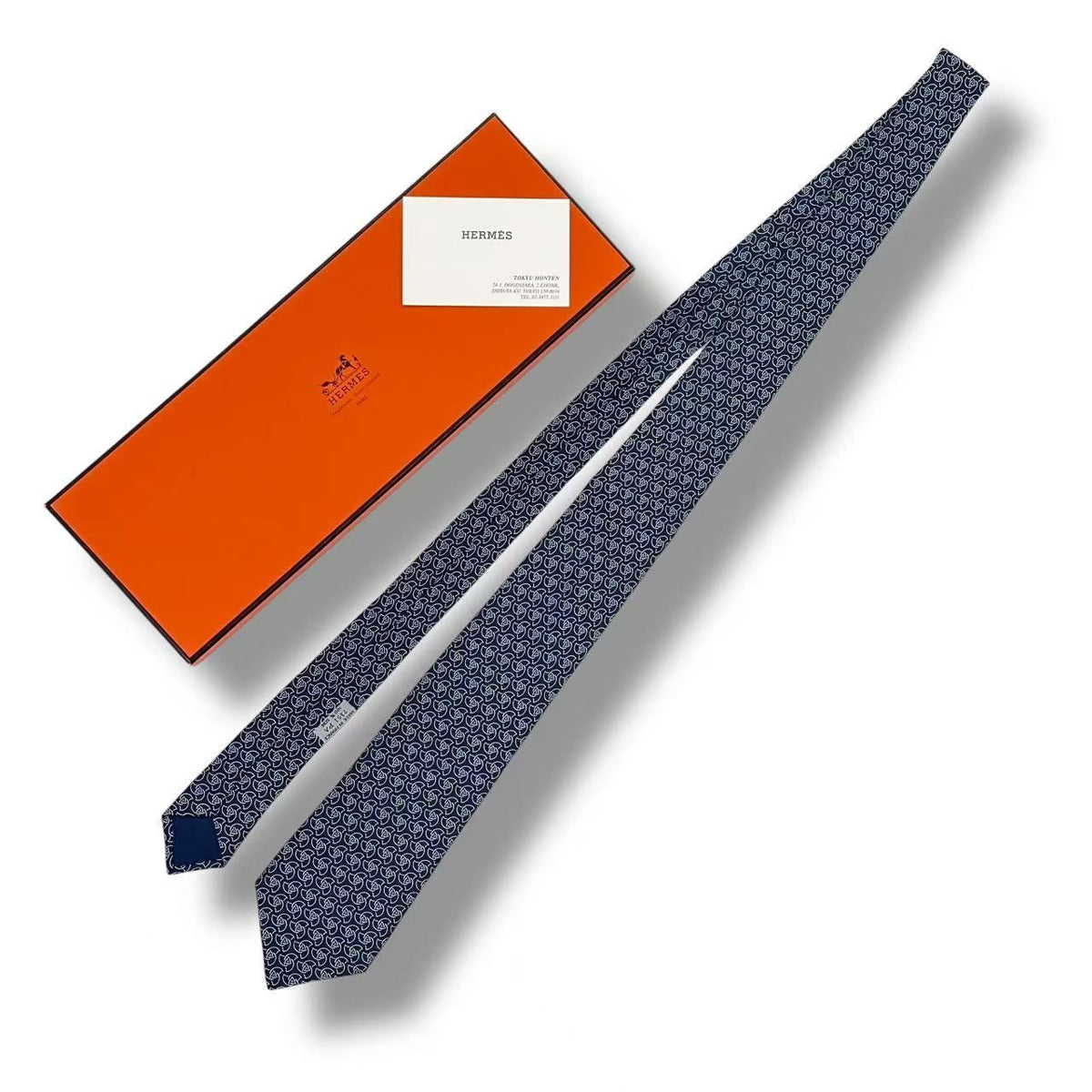 Hermes Necktie – Navy