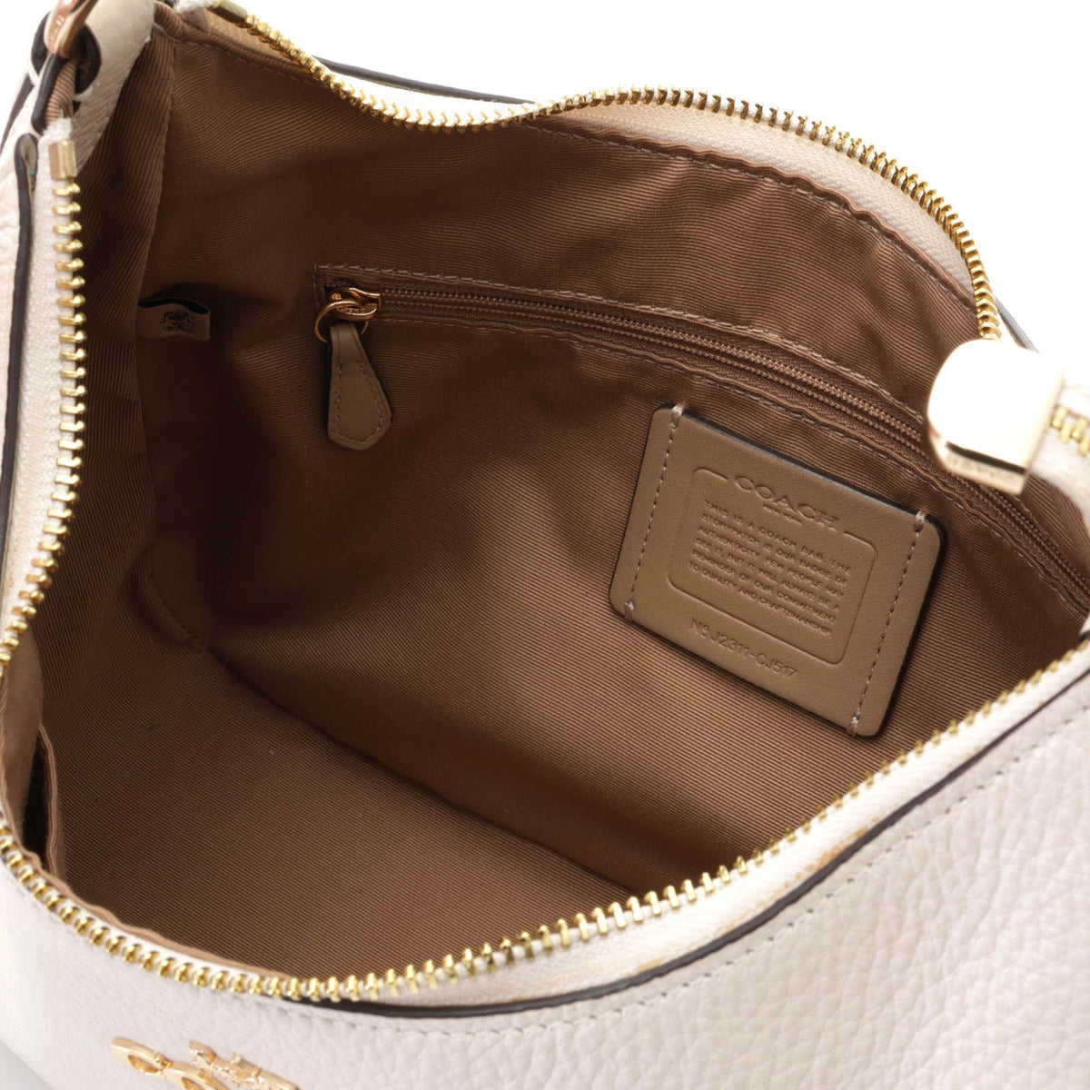 coach shoulder bag markings and labels