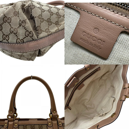 gucci beige / pink tote bag markings and labels