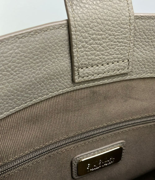 furla grey tote bag interior details