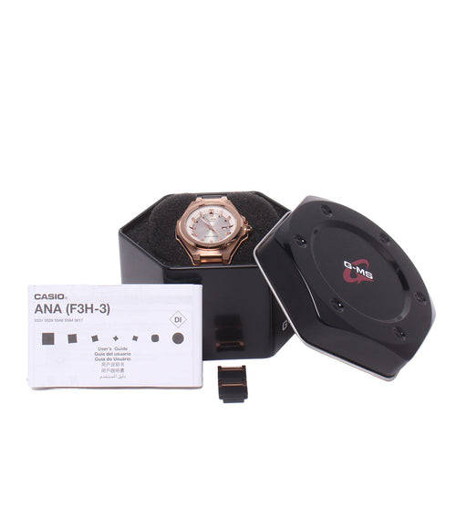 casio msg-s500cg pink watch markings and labels