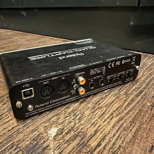 roland audio interface side view