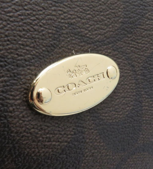 coach pink tote bag interior details