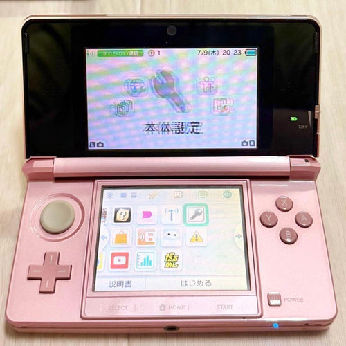 nintendo ctr-001 pink handheld console rear view
